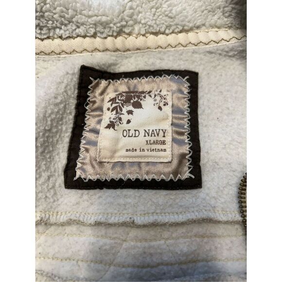 Old Navy Girls Hooded fleece lined Jacket zip toggle buttons size X-Large - Picture 4 of 5